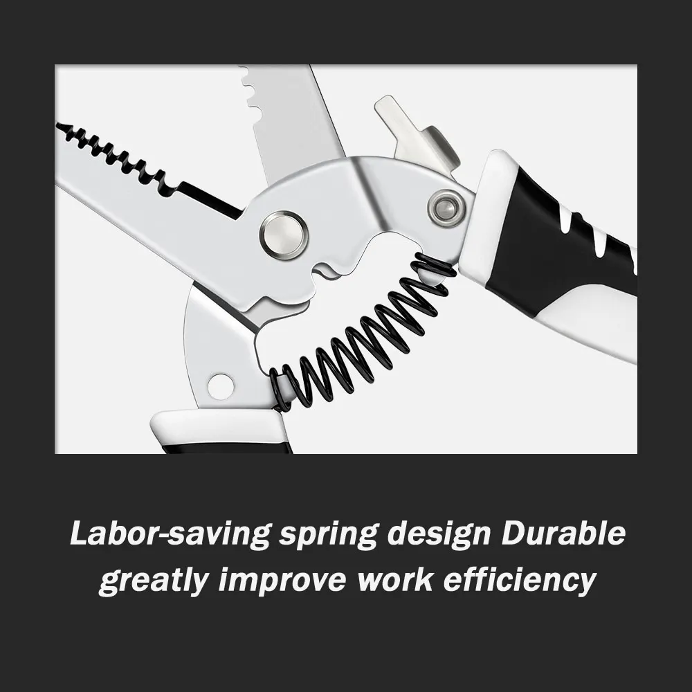 Stripping Crimping Pliers Wire Stripper Multi Functional Ring Crimpper Electrician Peeling Network Cable Stripper Tools