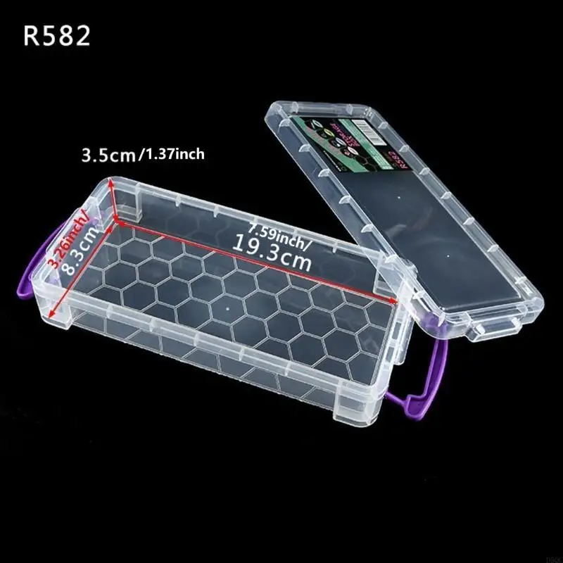 حاوية قلم رصاص صافية قلم قلم القلم القلم مربع تخزين قلم رصاص للأجزاء الصغيرة D5QC #6