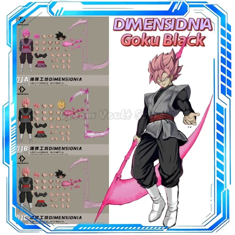 

Coming Dimensionia Studio Dragon Ball SHF Black Goku & Zamasu Figure Set 01A 01B 01C Super Saiyan 1/12 Action Figure Toys