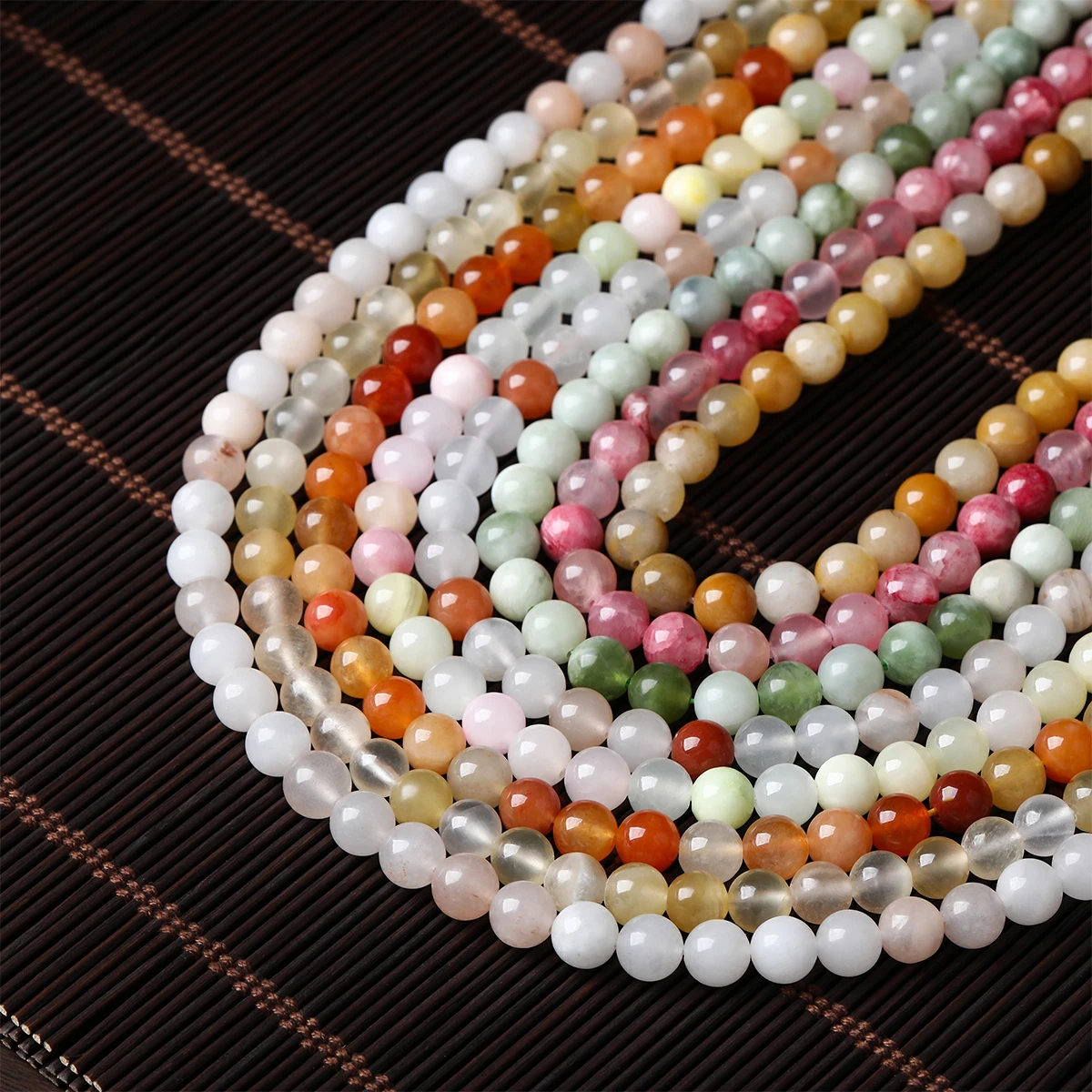 Natursteinperlen, Südlicher Jade-Aventurin, runde lose Edelsteinperlen für Schmuckherstellung, DIY-Zubehör, Armbandzubehör, 15" – Detail 1