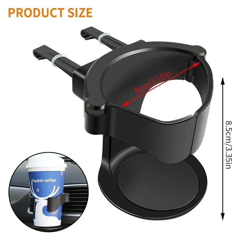 Car Water Cup Holder Auto Drink Rack Stand for Water Bottles & Ashtray Car Air Vent Outlet Tea Beverage Rack Auto Accessories