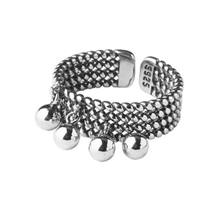 Nieuw In 925 Sterling Zilver Glad Oppervlak Kraal Vrouw Ringen Luxe Designer Sieraden Groothandel Accessoires Gaabou