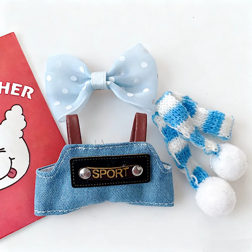 الحب ملابس دمى ل 4.0 Labubu Ropa اكسسوارات الديكور وزرة الزي الفاخر المفاتيح قلادة ازياء 10 سنتيمتر ملابس دمى صغيرة #4