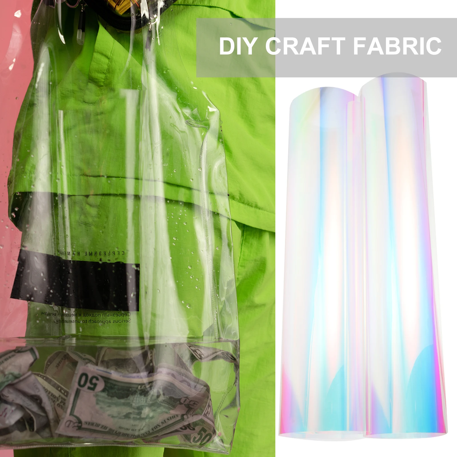 

Pvc Iridescent Vinyl For Diy Bag Making Sewing Glossy Film Craft Colored Fabric Holographic Opal Vinyl Pvc Fabric Sheet For