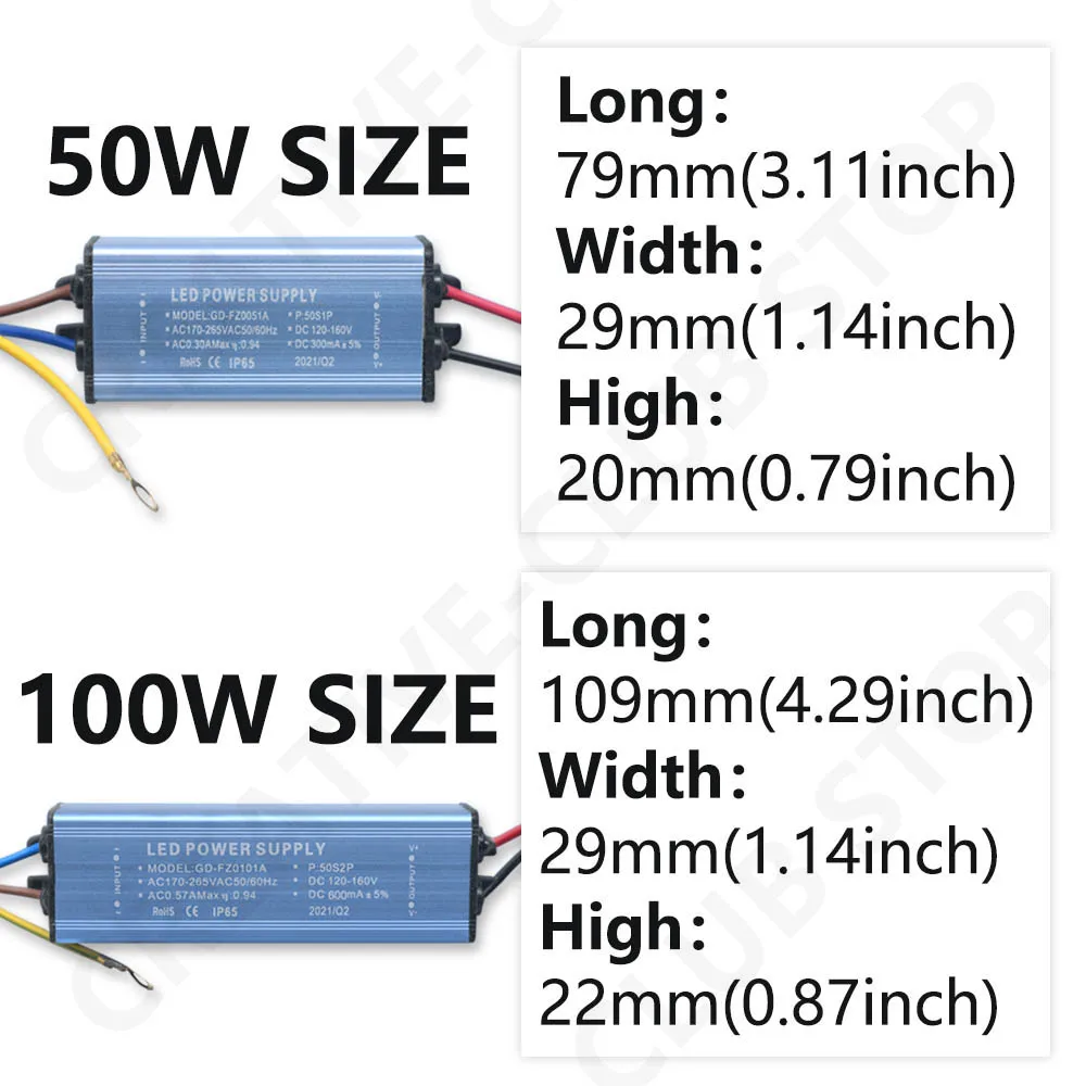 Imagem -04 - Controle de Tensão Atual Constante Transformadores de Iluminação Led Driver Alimentação 30w 50w 100w 150w 300ma 600ma 800ma 900ma