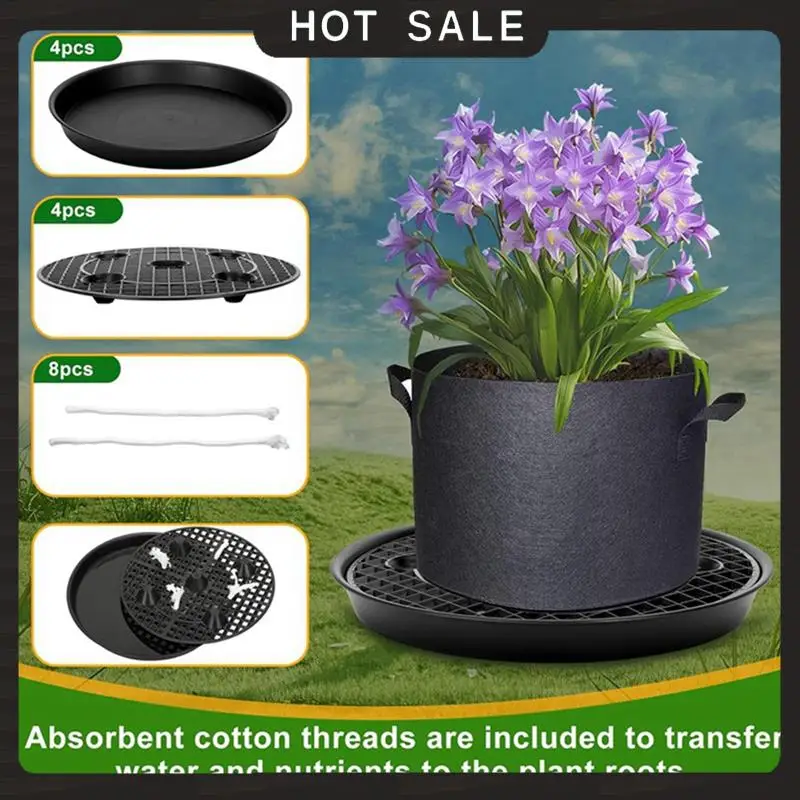 24-Hour Delivery Self Watering Fabric Pot Base 4-Pack Auto Pots Fit 5 Gallon Grow Bags,Auto-Irrigation Water Delivery System