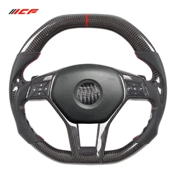 Carbon Fiber Steering Wheel for  Mercedes Benz GLA GLK CLA CLS SL AMG E C Class X156 X204