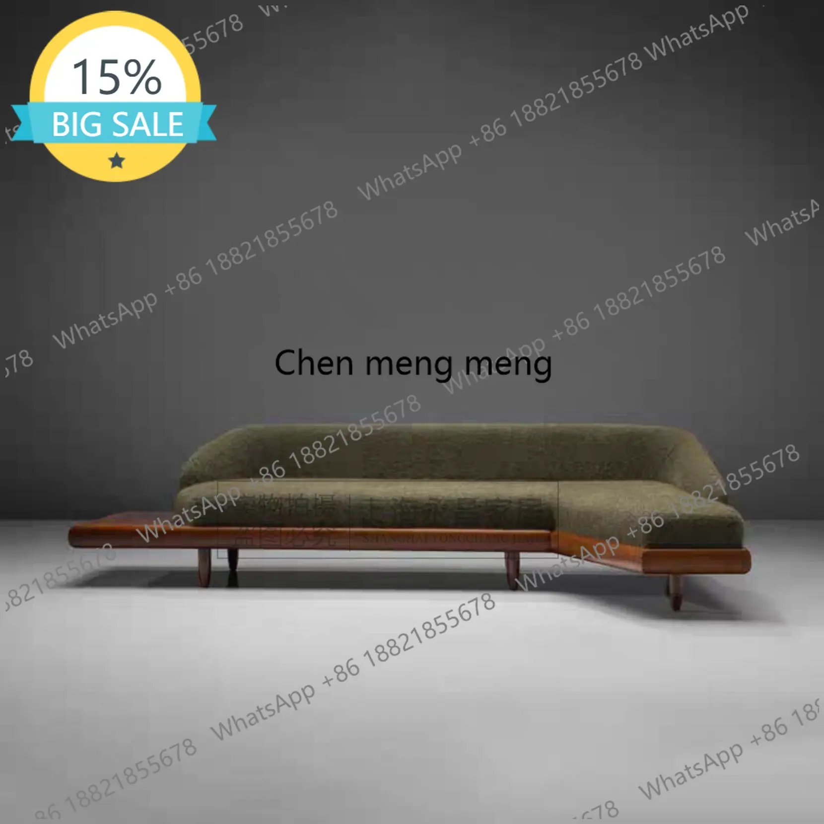 M45 Nordic designer creative special-shaped hotel B & B side several solid wood multi-person sofa