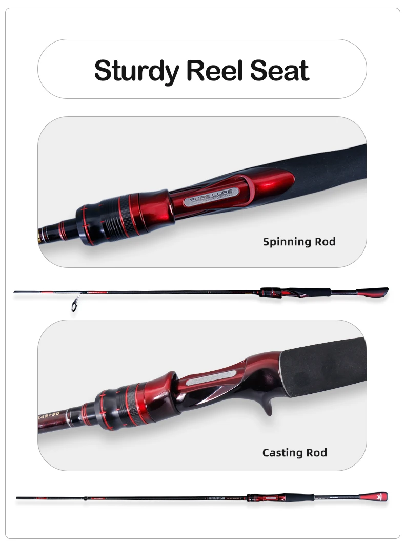PURELURE GRUPLA Spinning Casting Rod High Carbon Universal Long Throwing Fishing Rod in FUJI Accessories Fast