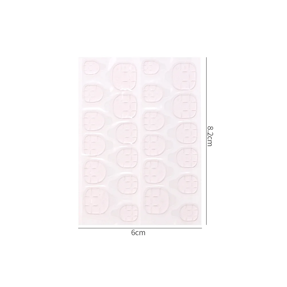 20 fogli adesivi adesivi gelatina per unghie trasparente rosa durevole pasta per manicure a lunga durata fornitura per nail art colla gelatinosa per manicure