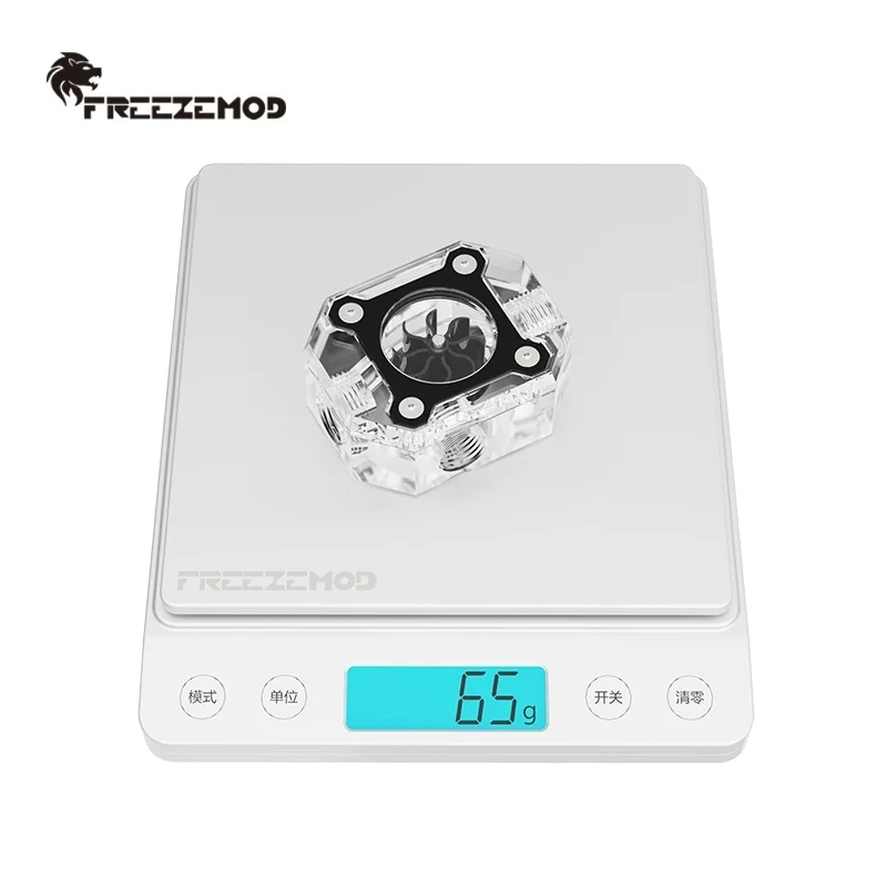 FREEZEMOD Computer Waterkoeling Flowmeter Monitor LSJ-JX1 Kleurrijk met aluminium behuizing en RGB-verlichting