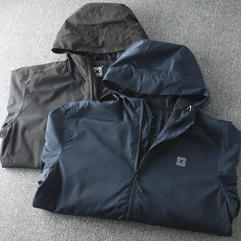 

Men's Outdoor Fce Jaet Windproof Hat Inteated Thin Velvet Autumn Season Faion Urban Sle Zipper Closure Long Sve