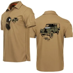 Polo à manches courtes Land Cars Rover 90 Series pour hommes, t-shirts de style militaire, chemises de voiture de l'armée, maillot de sport, hauts