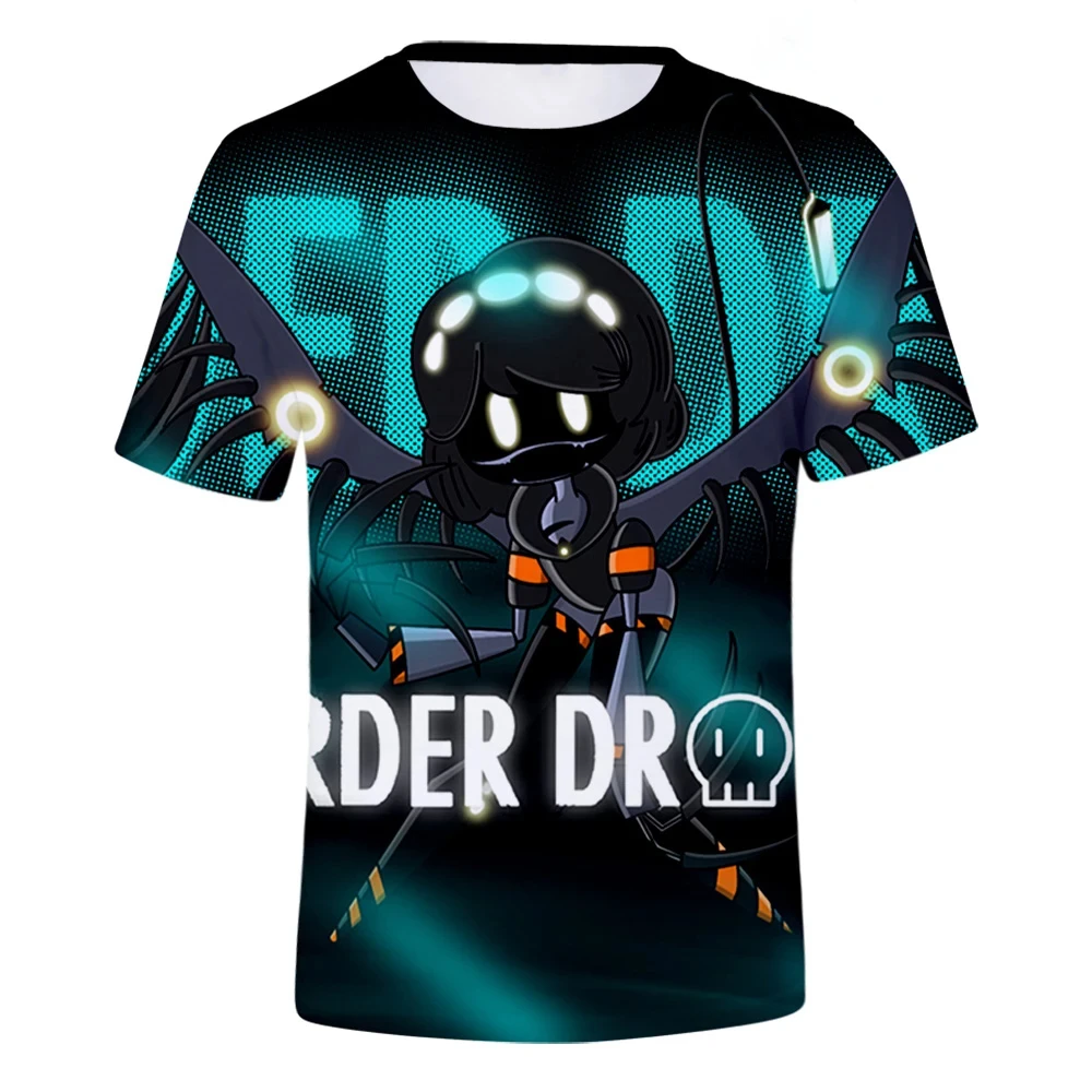 男性と女性のためのホラーアニメTシャツ,3DプリントTシャツ,特大のストリートウェア,半袖Tシャツ,トップス,子供服