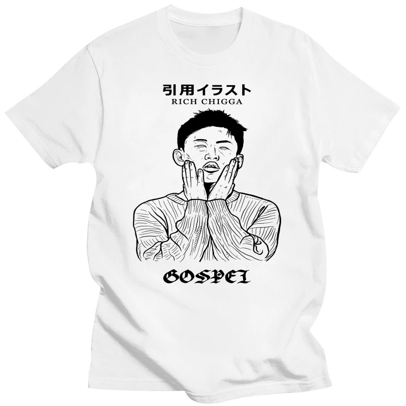 Rich Chigga T Shirt MenIndonesian Rapper Brian Imanuel Dat $ Tick Tees Short Sleeve Garment Tees Clothing Plus Size 3Xl