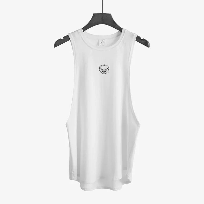 

Summmer Cotton Breathable Loose T-shirt Mens Bodybuilding Casual Tank Tops Gym Fitness Workout Muscle Sport Sleeveless Singlets