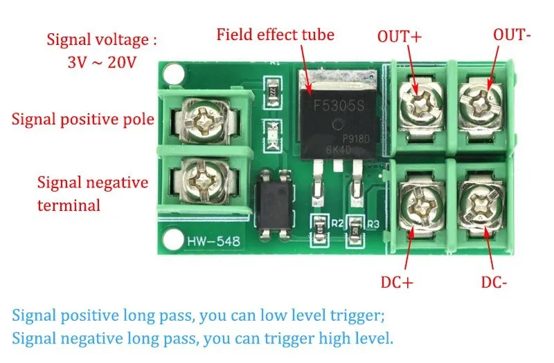 DC 5V-36V MOS FET Trigger-Schalter-Treibermodul PWM-Pulssteuerplatine für LED-Motorpumpe – Detail 1