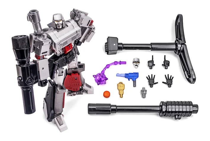 Na stanie Małe Figurki Transformujące się NA NEWAGE H9EX Megatron Metaliczny Zabawka Figurka Akcji z Pistoletem, Kolekcjonerski Prezent