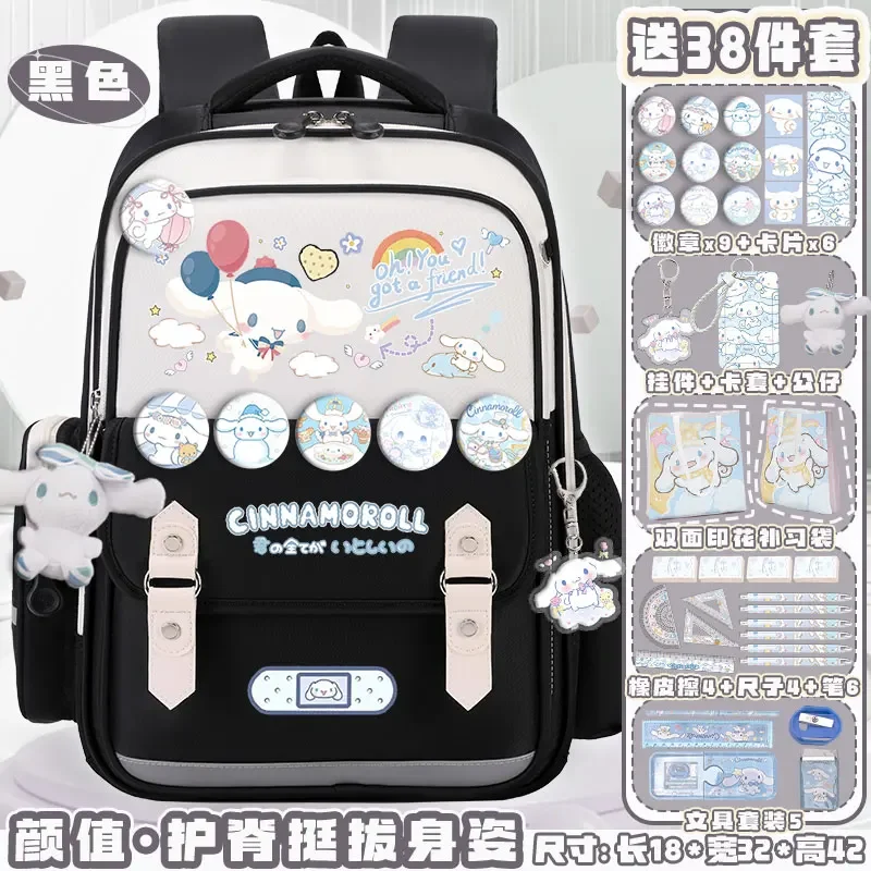 Sanurgente-Sac à dos de dessin animé léger et décontracté, cartable étudiant, étanche, mignon, nouveau, Cinnamoroll, Babycinnamoroll, tache de degré