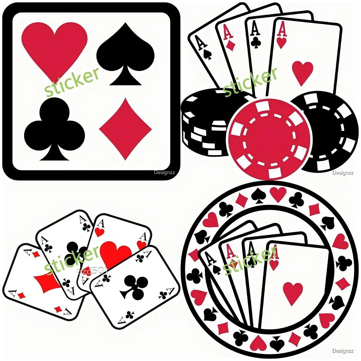

Creative Art Playing Card Joker Spades Sticker Motorcycle Truck Car Window Bicycle Van Wall Room Book Decorate