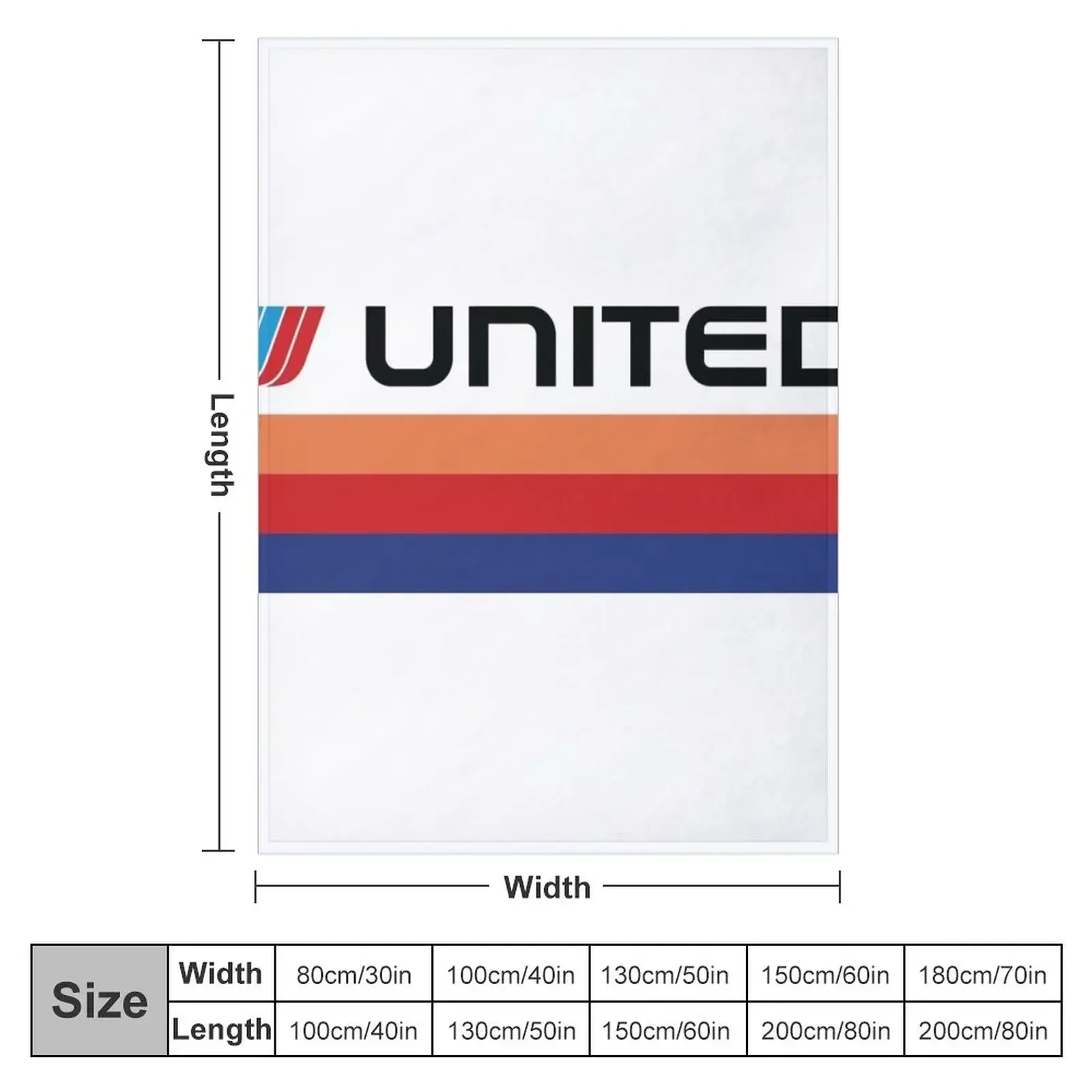 United Airlines Saul Bass Livery Throw Blanket Travel Hairy Blankets