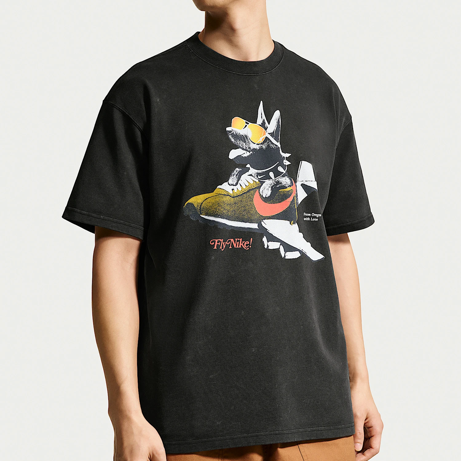 Nike Authentic Summer Men's Loose Printed Round Neck Daily Casual T-shirt IR7585-010