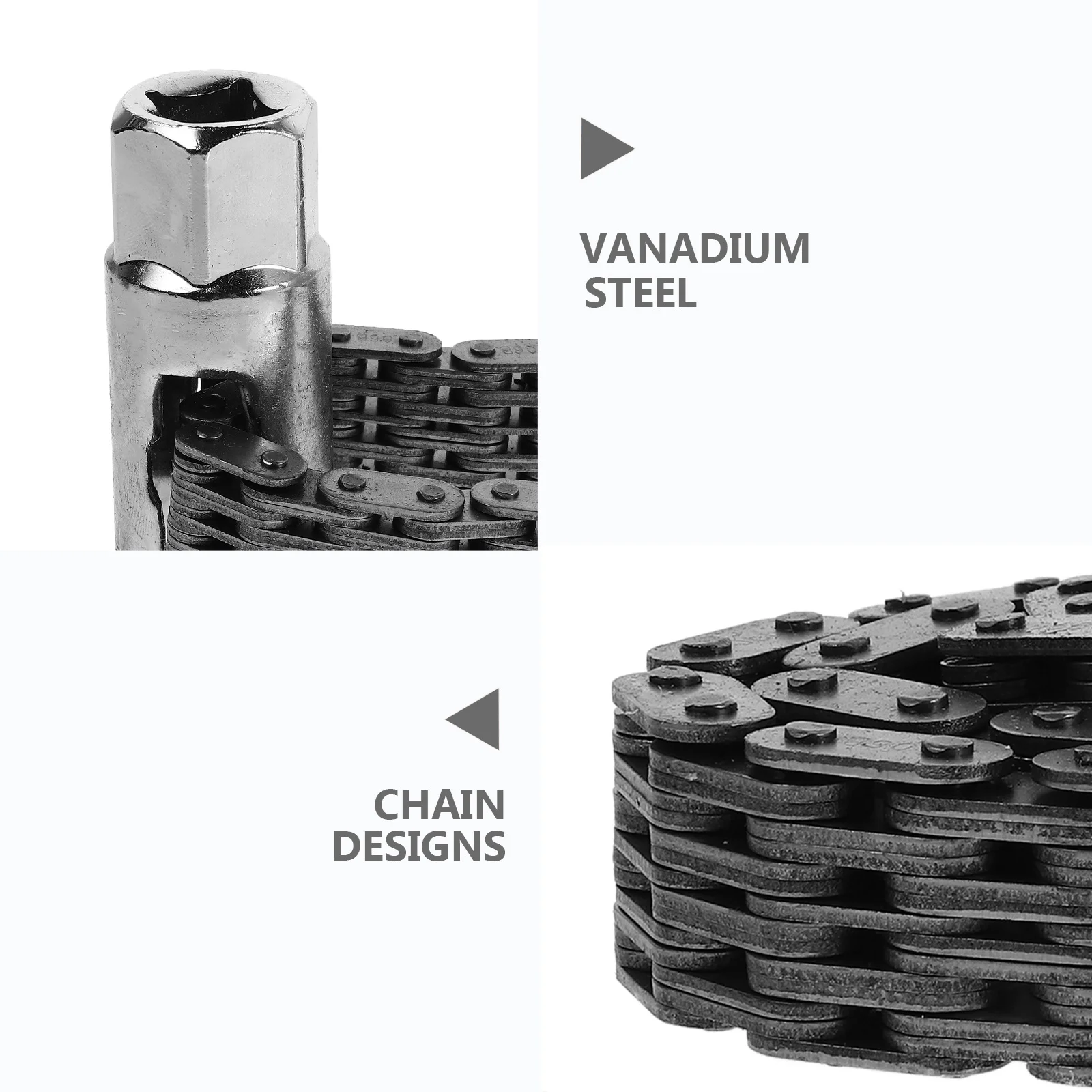 52-teiliger Kettenschlüssel, robuster Ölfilter-Kettenschlüssel, Kfz-Reparatur, Werkzeug zum Entfernen von Kraftstofffiltern, universelle Rohrverschraubungen