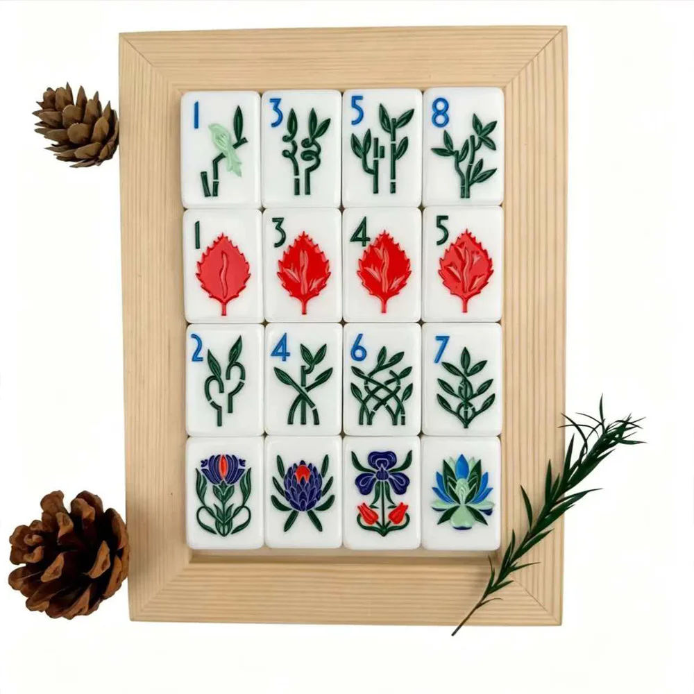 

XTY Mahjong Tiles Luxury Acrylic 160pcs Mahjong Travel Set Personalized Custom Engraved Set 36*25*11mm/1.42*0.98*0.43in