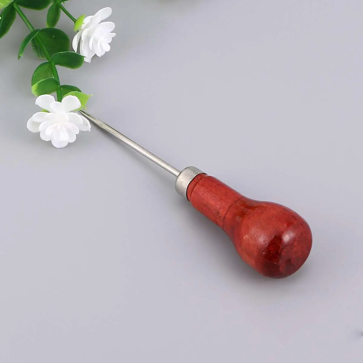 Wood Handle Awl Tool Professional DIY Sewing Accessories for Craft Stitching Repair Canvas Upholstery Mattresses Coats