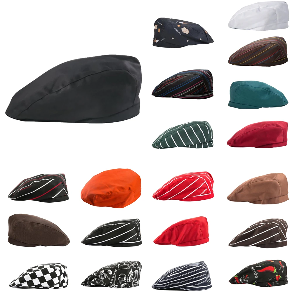 Cappello da cuoco in misto cotone Berretto da cucina traspirante Unisex Baker Cameriere Uniforme Abbigliamento da lavoro per la cucina dell'hotel del ristorante