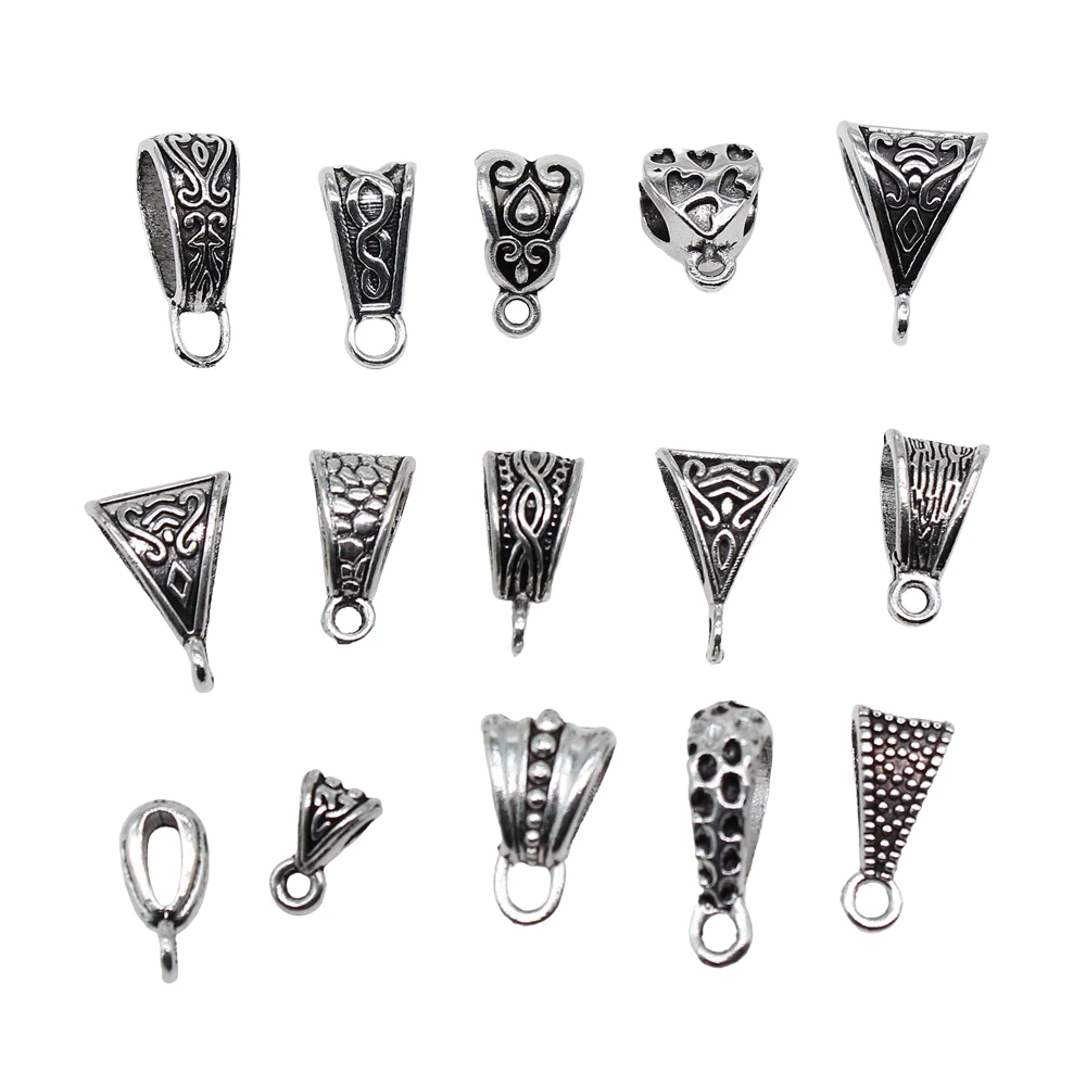 20pcs Triangle Hanging Buckle Beads Bails Connectors For DIY Jewelry Making Jewelry Findings Jewelry Accessories