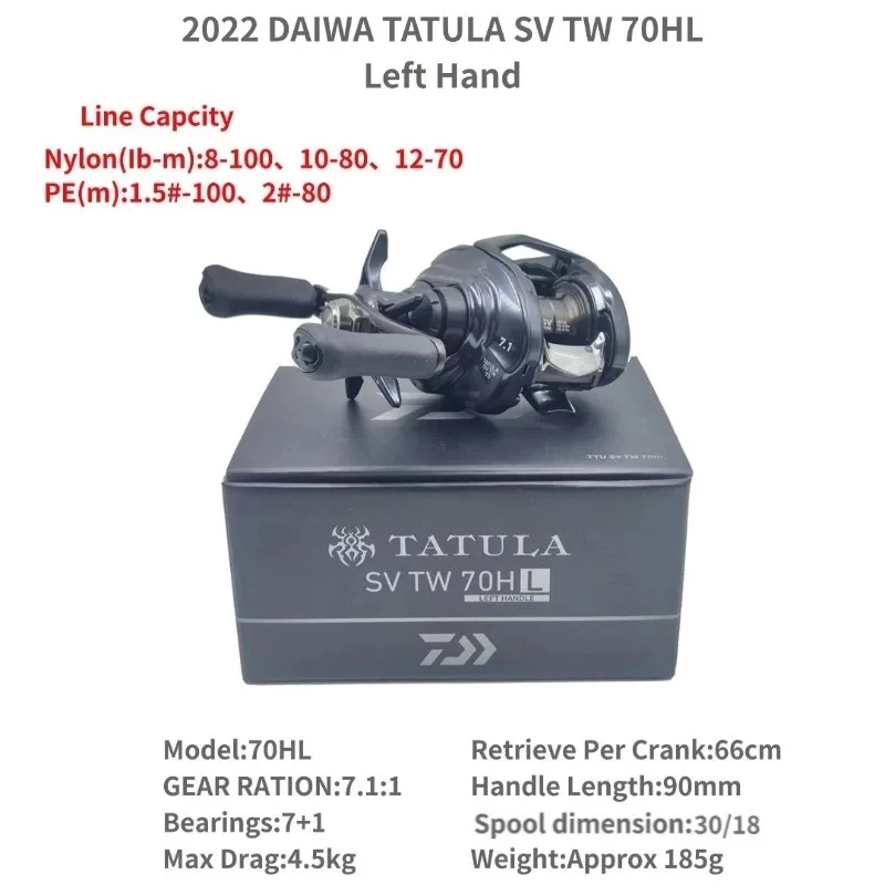 2022 DAIWA TATULA SV TW 70 70L 70H 70HL 70XH 70XHL Waterdrop Wheel