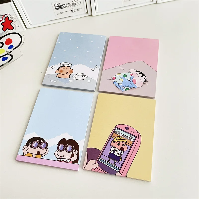 Crayon Shin-Chan Note Pad Anime Kawaii Cute Cartoon Student Student Portable Notebook Sticky Tearable Non-Adhesive Note Toys