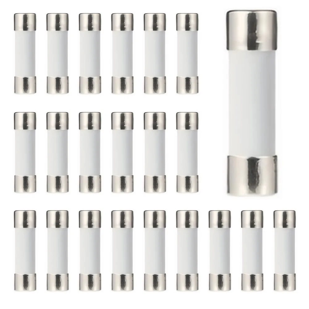 20/100pcs Ceramic Tube Fuses 5*20mm 6*30mm Fast-Blow Slow-Blow  250V 0.5A 1A 2A 3A 5A 10A 20A 30A AMP for Circuit Protection