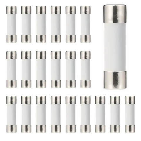 5-Pack T5AH 250V 5A Slow-Blow Ceramic Cartridge Fuse – 5mm X 20mm (3/16 X 3/4 Inch) – Time-Delay Fuse