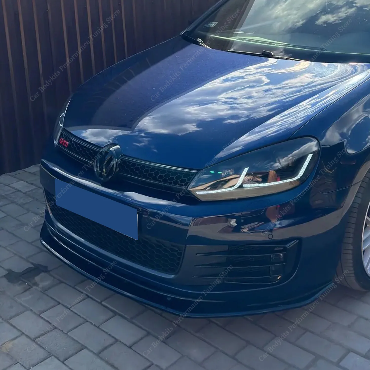 

Street Pro ABS Gloss Black Front Bumper Lip Spoiler Splitter For VW Golf MK6 5K1 Mpi TSI 6GTI GTD 6R R20 Hatchback 2009-2013