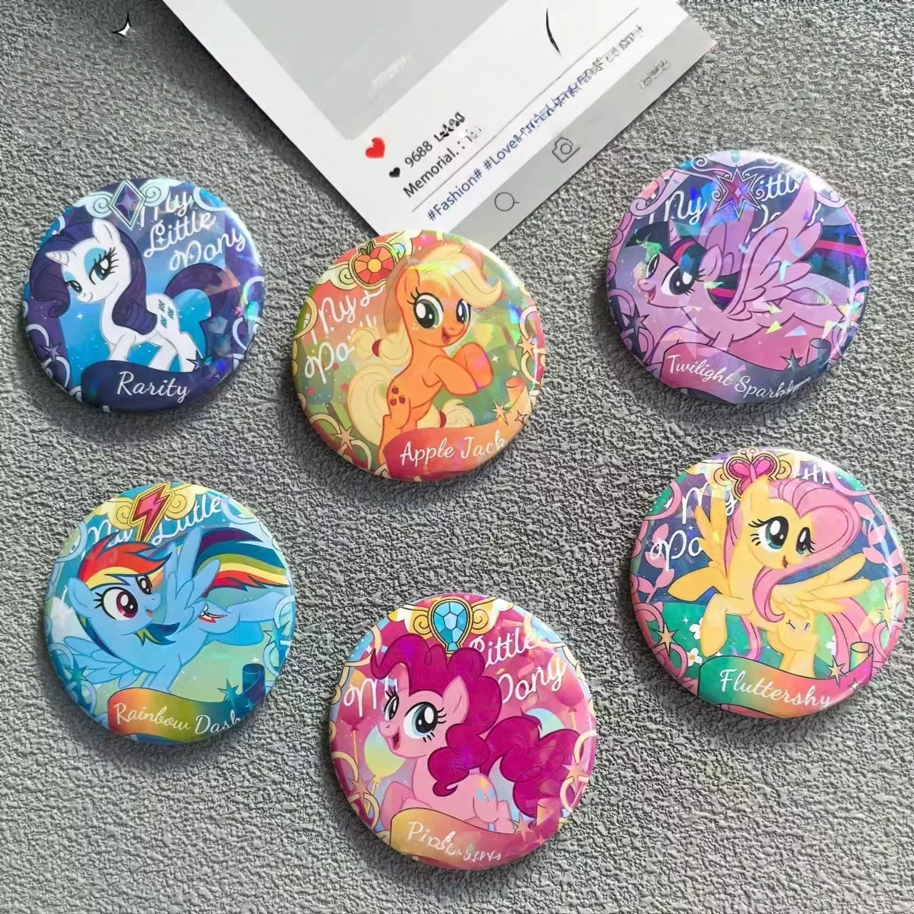  Kawaii Anime My Little Pony Lapel Pins Enamel Brooch Cute Badges for Backpacks Jewelry Fans Gifts Accessories Decoration