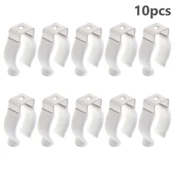 10pcs T8 Stainless Steel U Clips Holder Bracket Lampholder for Fluorescent Tube / LED Light Bulbs / Pipe Clamps