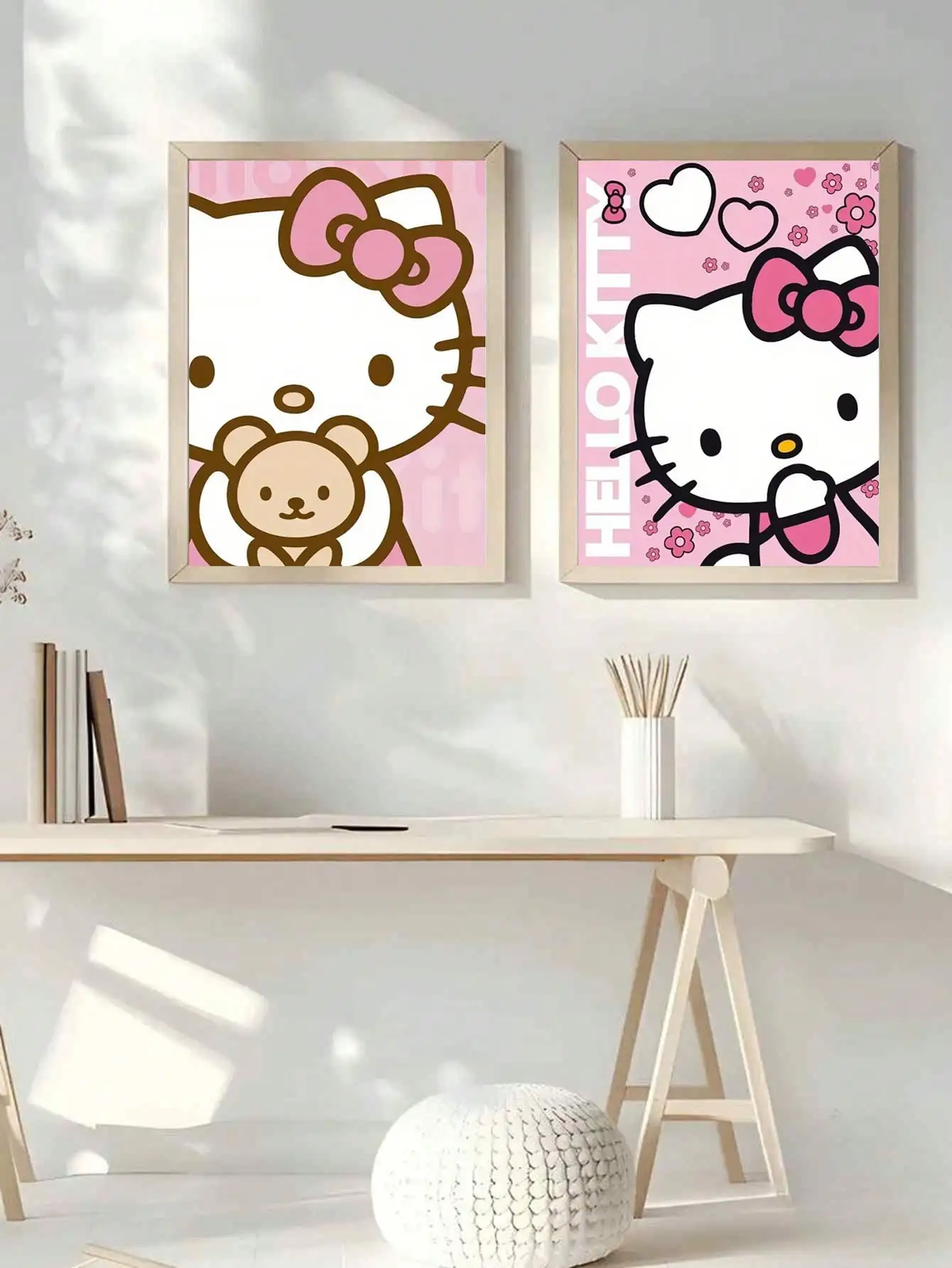 

Modern Sanrio Hello Kitty Kawaii Anime Cute Cartoon Poster Canvas Painting Art Paper Coffee House Bar Room Wall Decor Girls