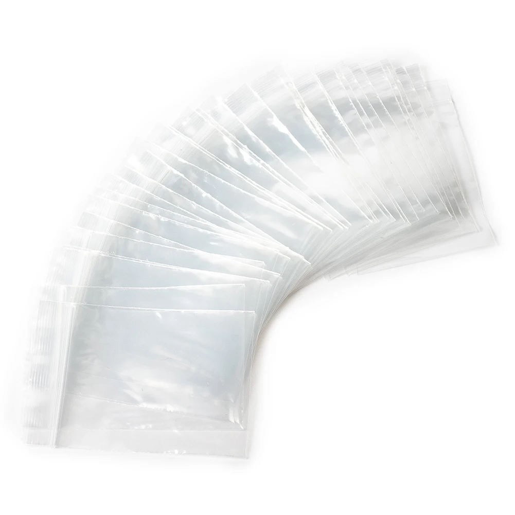 Transparent Plastic Bag 100pcs 3 Sizes Baggies Baggy Bags Clear Grip Mini Plastic Self Seal Small High Quality