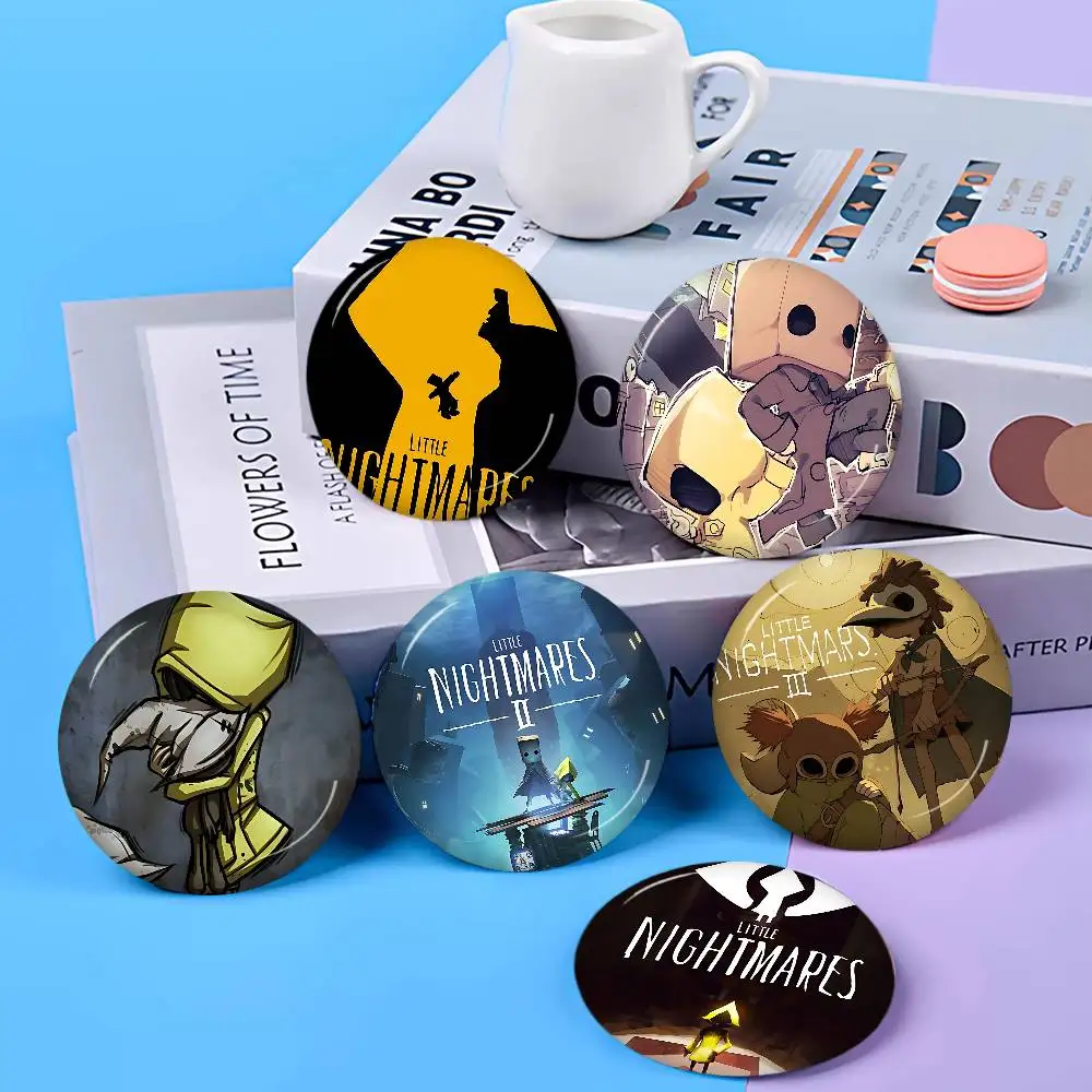 Game L-Little Nightmares Anime Button Pin Handmade Brooch for Clothes Cartoon Badge Backpack Decoration Jewelry Accessories