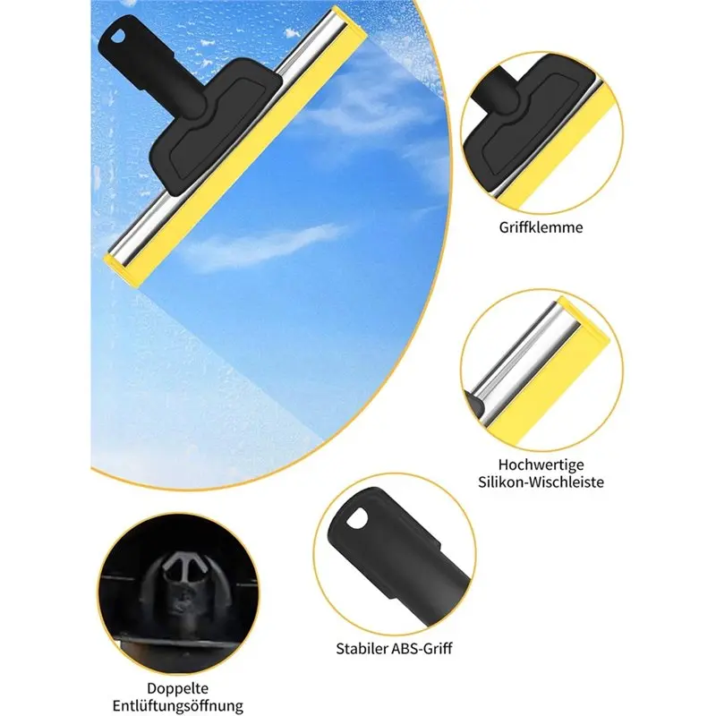 【POPULAR PICK】For Karcher SC1 SC2 SC3 SC4 SC5 Steam Cleaners Nozzle Round Brush Grout Brushes Window Squeegee And Microfiber Clo
