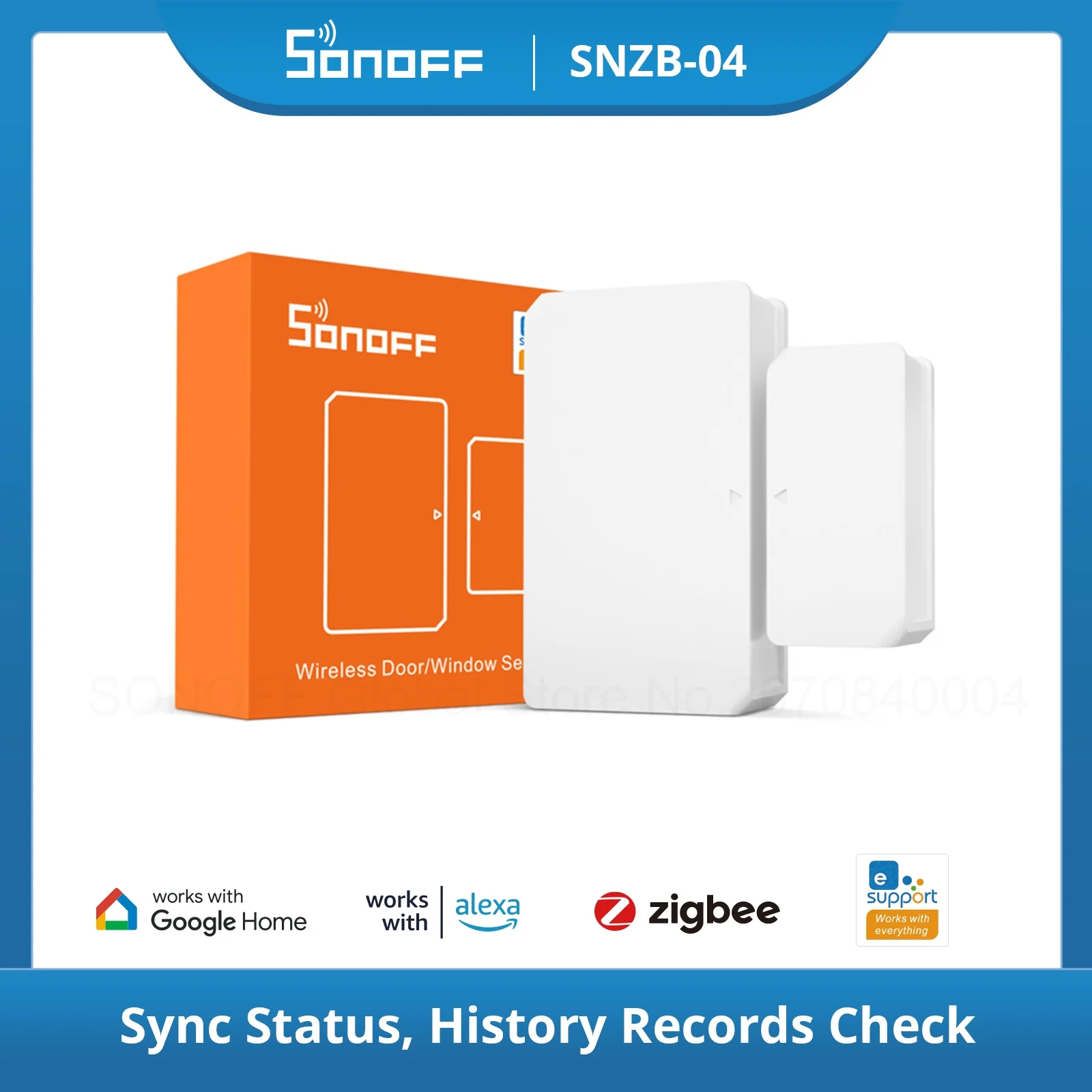 SONOFF SNZB-04 Zigbee Wireless door/window sensor Notification Smart Home Security Alarm Work With Alexa Google Home ZBDongle P