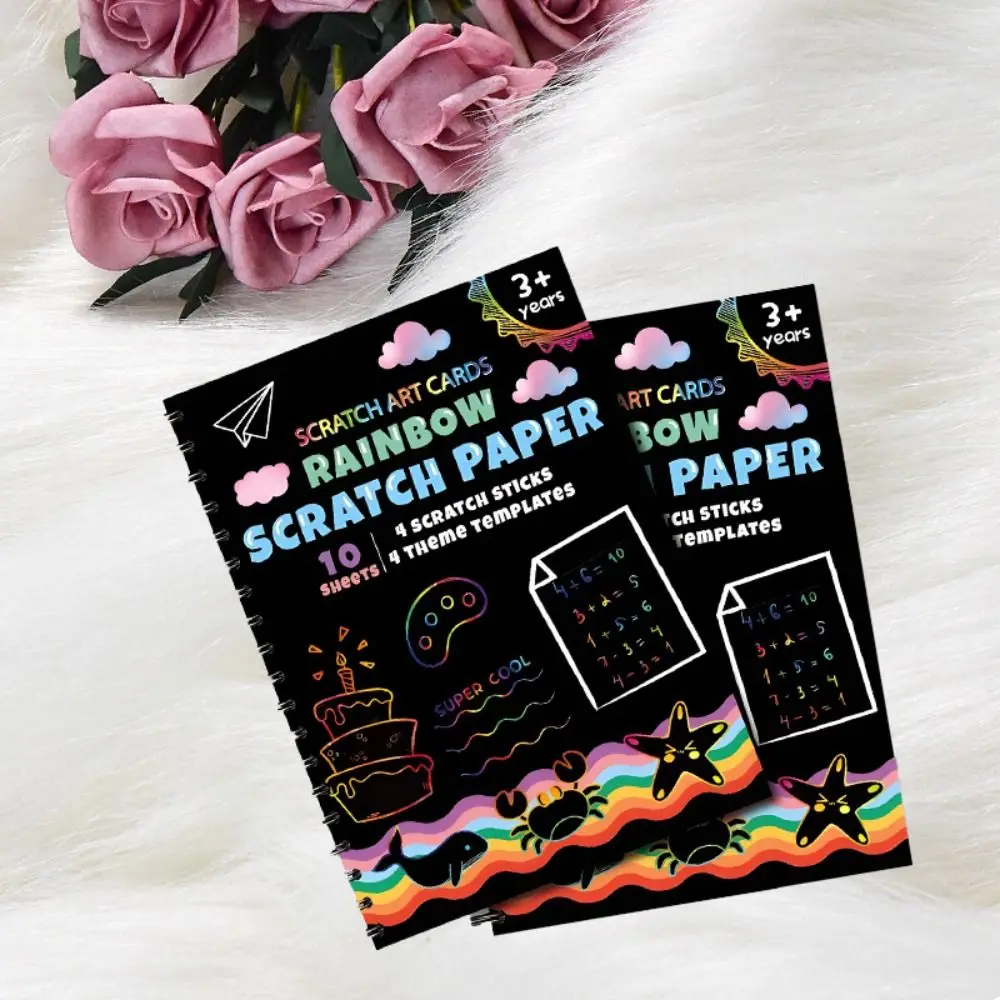 Creative Colorful Rainbow Scratch Book No Odor Secure Color Drawing Paper Neoteric Smooth Glitzy Paper Note Kids Gift