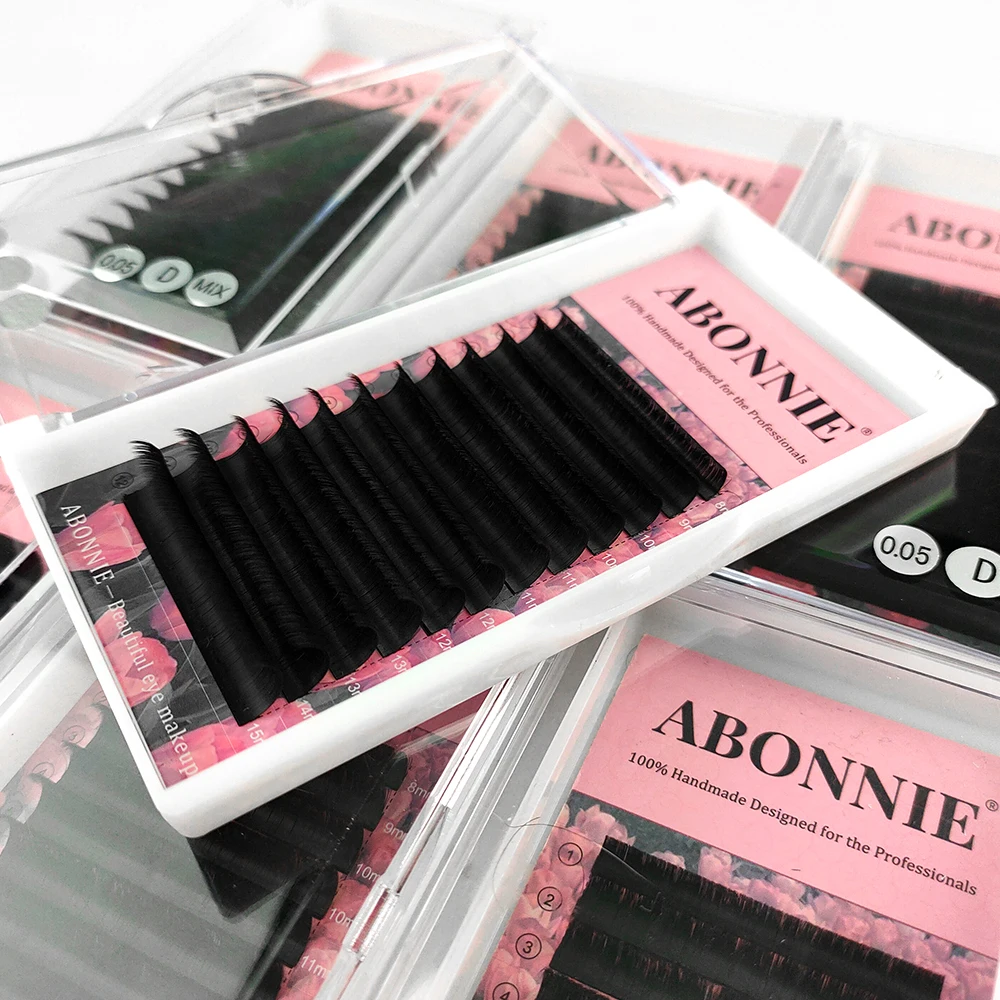 ABONNIE Easy Fan Lashes Extension DIY 2d/3d/4d/10d Cashmere Matte Mink Blooming Eyelash Super Long Makeup Lash