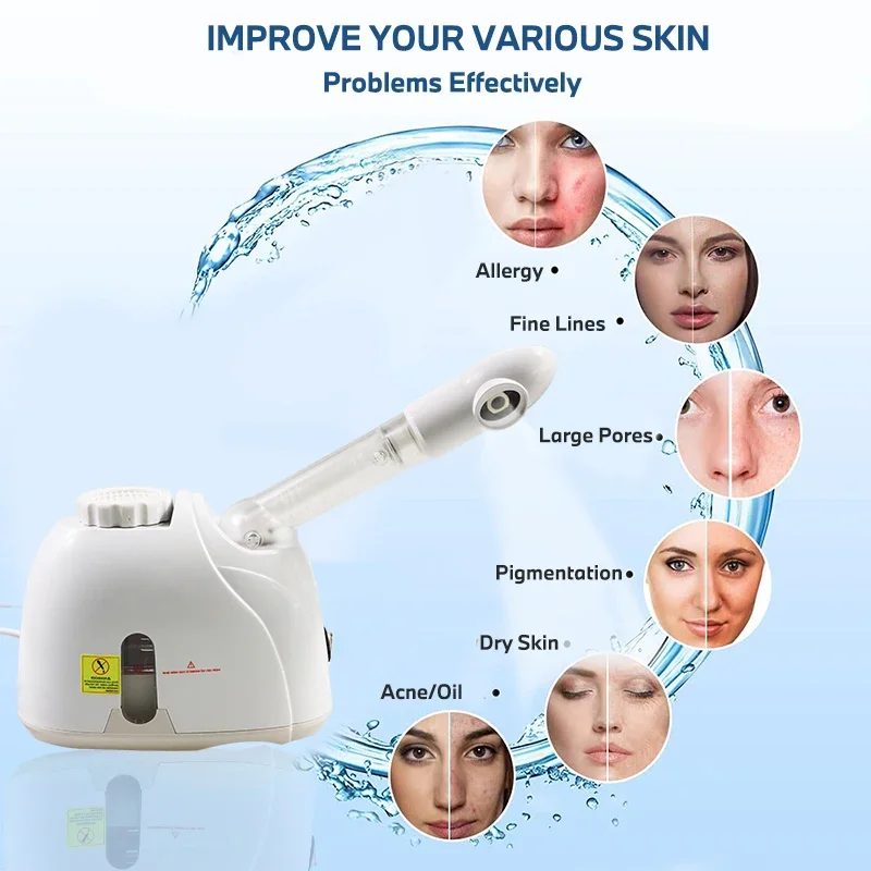 Nano Facial Steamer Spa Pores Steam Sprayer Skin Beauty Clean Suana Mist Face Vaporizer Humificador  Face Steamer Machine