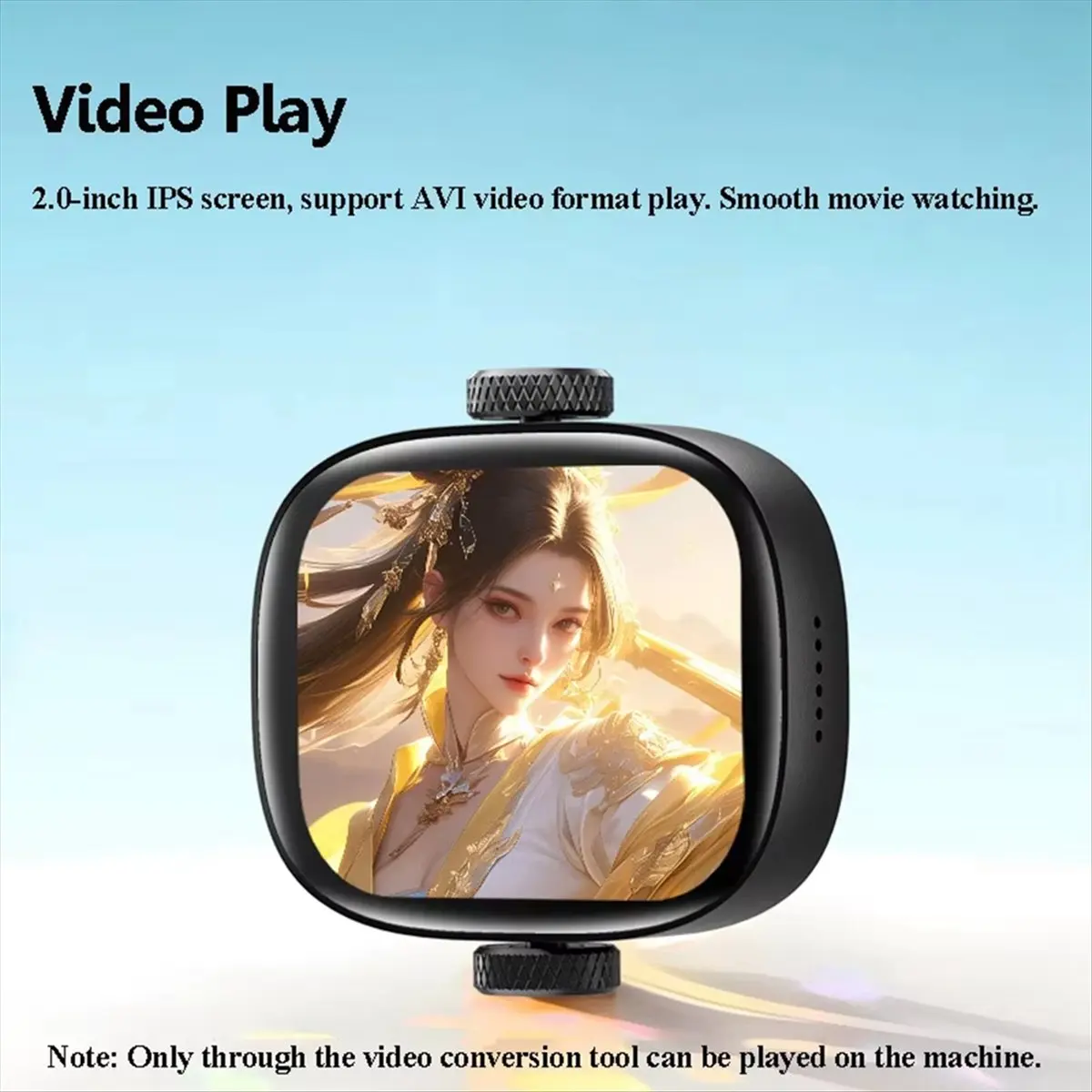 64GB Mini Touch Screen Bluetooth5.3 MP3 Player Hifi Lossless Music Video Player Recorder with Alarm Clock
