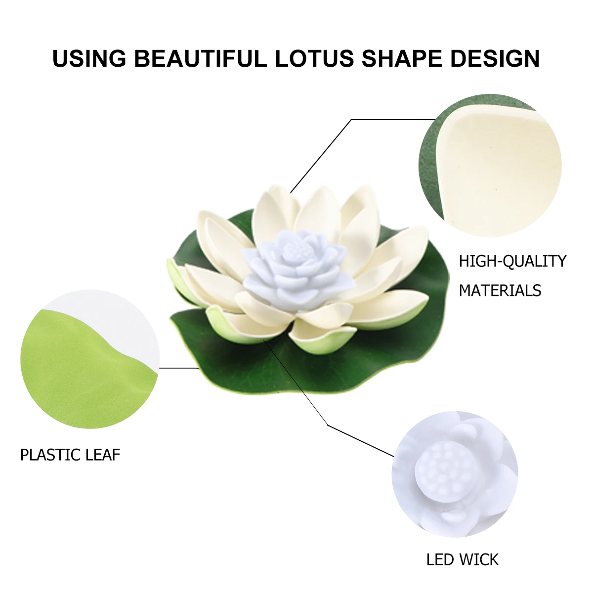 

Lotus LED Flower Pool Decoration Garden Pond C Party Stylish Romantic