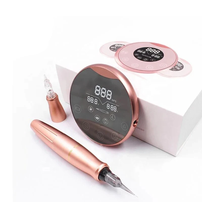 Digital P90 Power Supply Mirror Panel Microblading Coil Rotary Tattoo Machine Set Dermografo Micropigmentacion Kits US/EU Plug