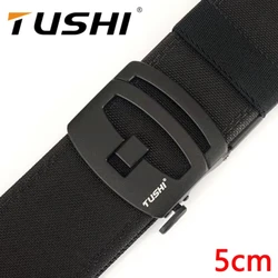 TUSHI Brand 5CM Wide double-layer reinforced automatic buckle shooting training quick hanging pistol nylon belt outdoor leisure
